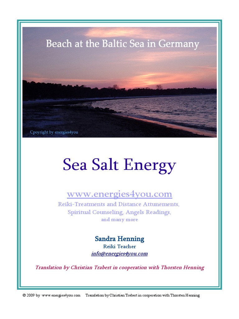 Sea Salt Energy Self Attunement Manual PDF Solid State Chemistry