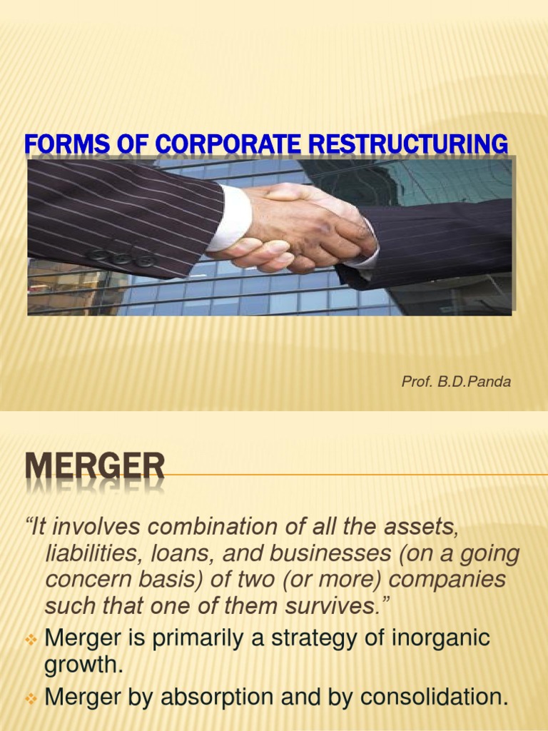 Forms of Corporate Restructuring | PDF | Share Repurchase | Joint Venture