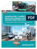 Planificacion y Diseño de Una Movilidad Urbana Sostenible Onu2013
