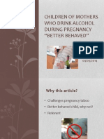 Children of Mothers Who Drink Alcohol During Pregnancy