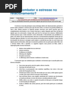 Como Combater o Estresse No Relacionamento