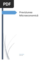 Previziune Microeconomica