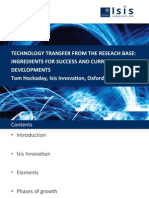 Technology transfer from the reseach base