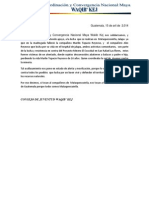 Nota de solidaridad con el fallecimiento de Lideresa de Mataquescuintla