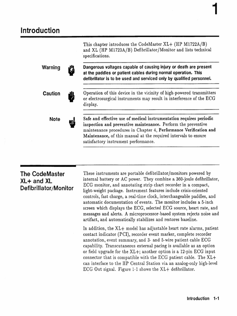 HP Codemaster XL Op Manual PDF Artificial Cardiac Pacemaker