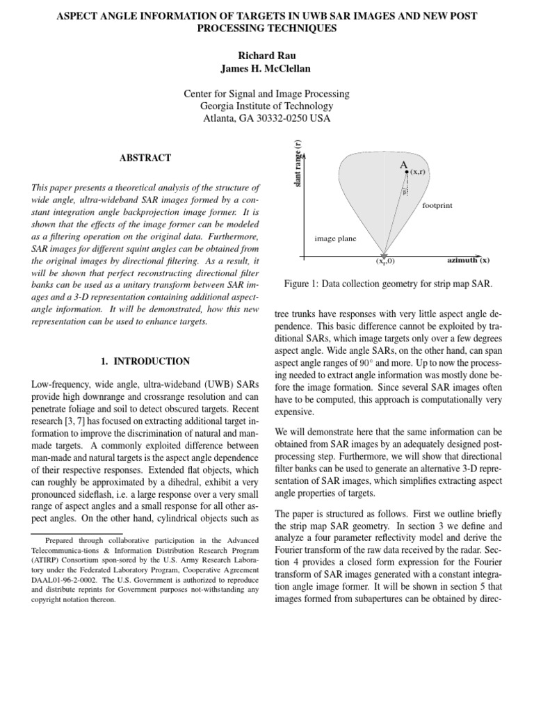Center For Signal and Image Processing Institute of Technology Atlanta, GA 303320250