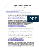 Catálogo de Revistas Arbitradas e Indexadas Sobre Traducción y Literatura Comparada