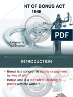 Payment of Bonus Act 1965