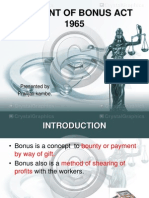 Payment of Bonus Act 1965 overview