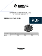 Performance Data: Reversible Vibratory Plates BPR 45/55 D, BPR 50/55 D