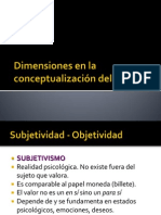 Dimensiones en La Conceptualización Del Valor