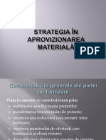 Strategia de Aprovizionare Materiala