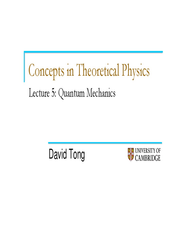 Quantum Mechanics: Key Concepts Explained | PDF