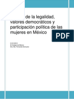 Cultura de La Legalidad Valores Democraticos y Participacion Politica de Las Mujeres en México - Copia