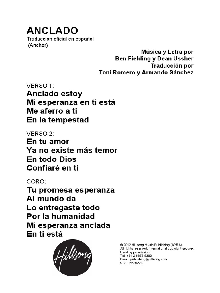 ANCHOR Spanish Official Translation PDF