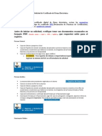 Solicitud de Certificado de Firma Electrónica