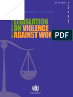 Handbook For Legislation On Violence Against Women