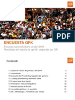 GfK,Encuesta Nacional Urbana, Abril 2014