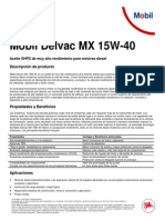 Mobil Delvac MX 15W-40 Ficha Tecnica