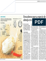 Descubren Nueva Especie de Almeja en Costa Chilena - La Tercera 28 de Abril 2014 PDF