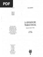 La División Del Trabajo Social - Emile Durkheim