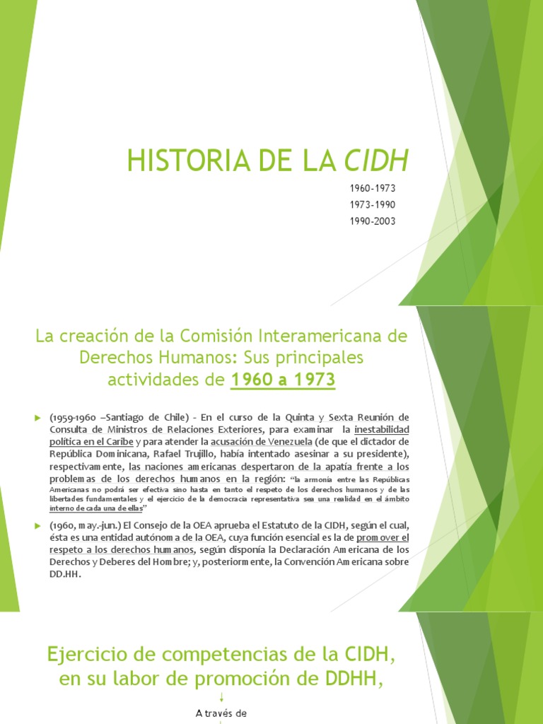 Historia de La Cidh | PDF | Derechos humanos | Democracia