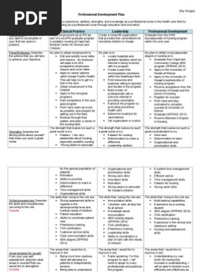 professional development plan 