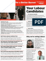 Brunswick Park Labour Leaflet April 29 2014
