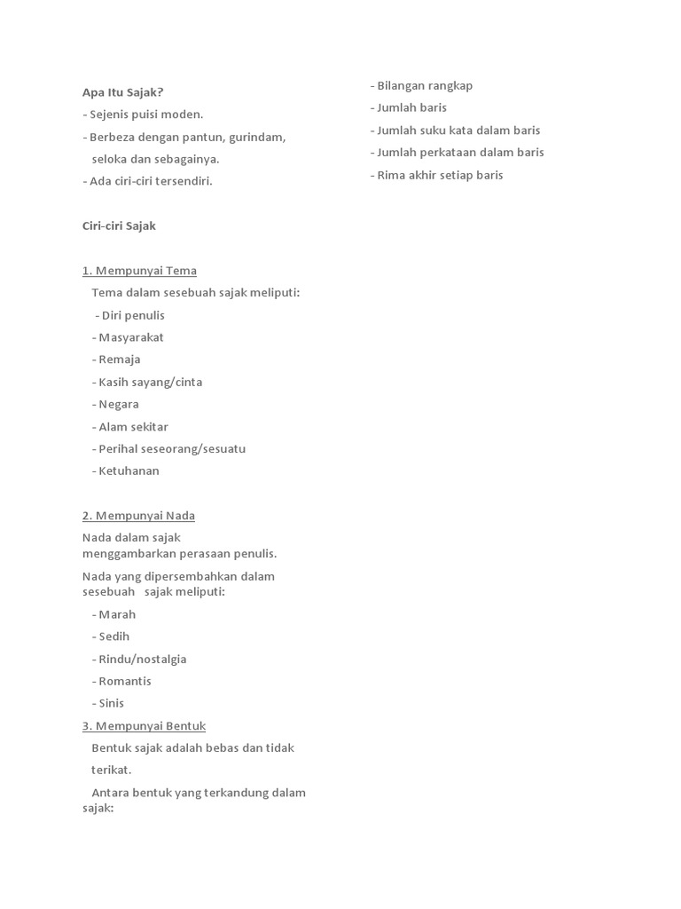 Cara Menulis Sajak