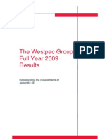 Westpac Full Year Results to Sept 09