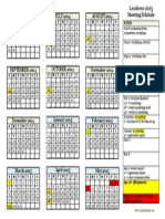 2015 Meeting Schedule