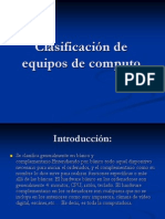 Clasificacion de Computadoras