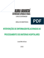 Intervenções de Enfermagem Relacionadas Ao Processamento Dos Materiais Hospitalares