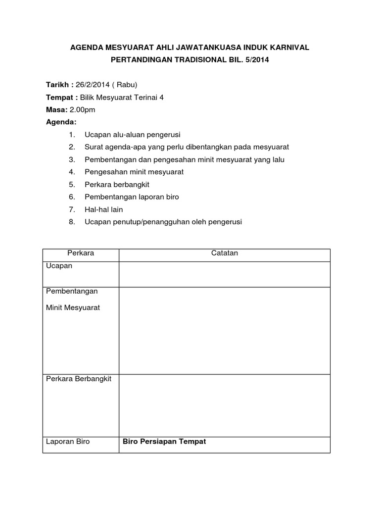 Agenda Lain Mini Mesyuarat