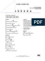 Love Goes on - Guitar Chord Chart