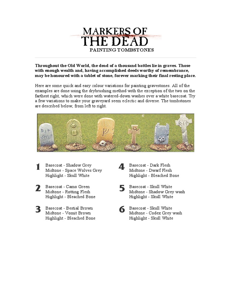 Painting Good Tombstones | PDF