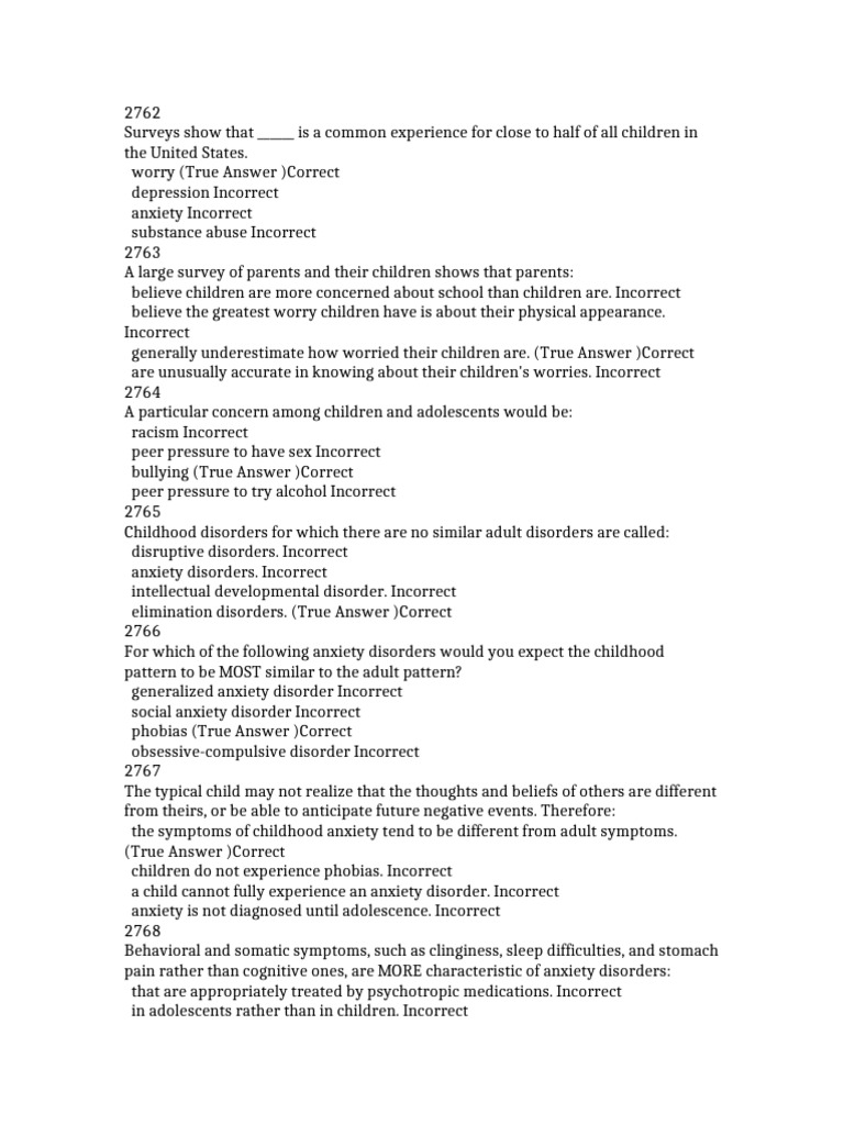 Childhood Anxiety and Behavioral Disorders | PDF | Mental Disorder ...