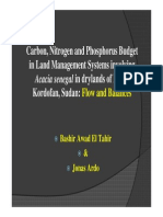 C,N and P Budget in Land Management System_ppt