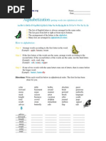 Alphabetization Practice Languages Linguistics