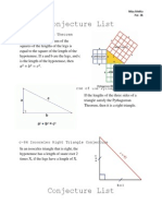 Conjecture List CH 9