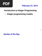 Integer Programming