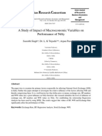 A Study of Impact of Macroeconomic Variables On Performance of Nifty