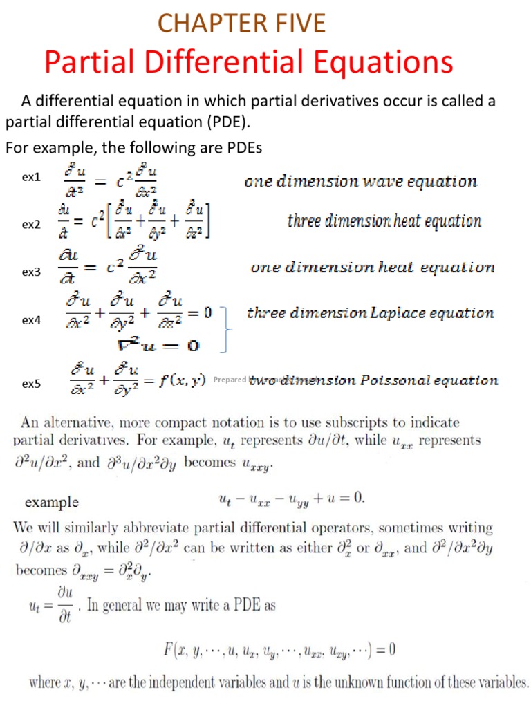 Partial DE | PDF | Partial Differential Equation | Differential Equations