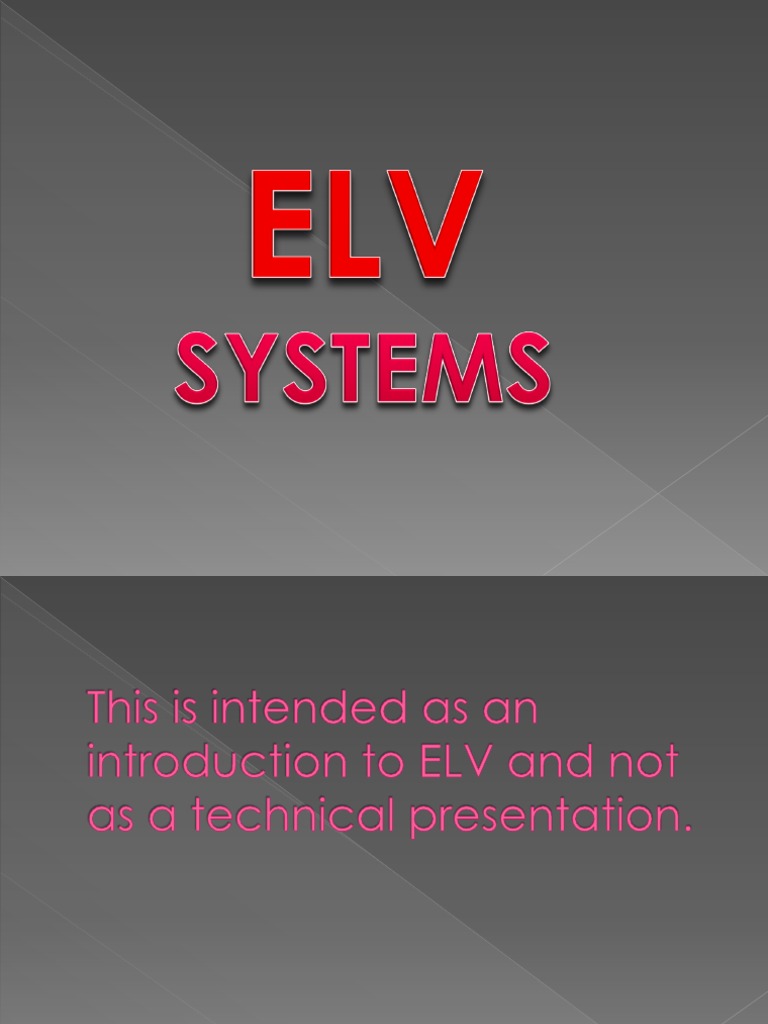 Understanding ELV Systems in Buildings | PDF | Optical Fiber | Voice ...