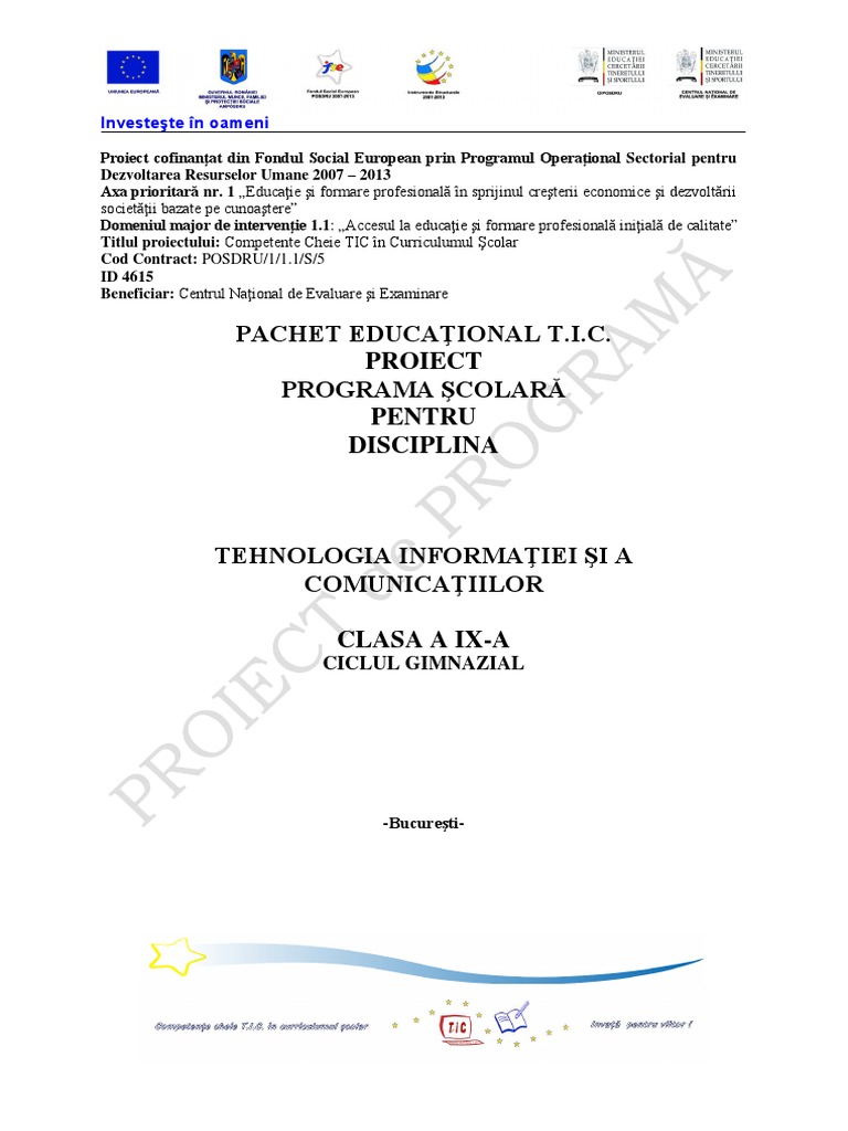 Programa TIC Cls A IX A | PDF