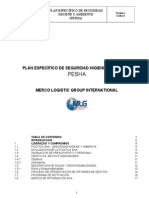 Plan Especifico de Seguridad Higiene y Ambiente (Pessha)