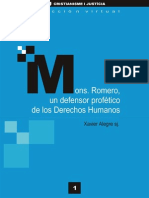 Alegre, Xavier - Mons.romero, Defensor Profético de Los DDHH