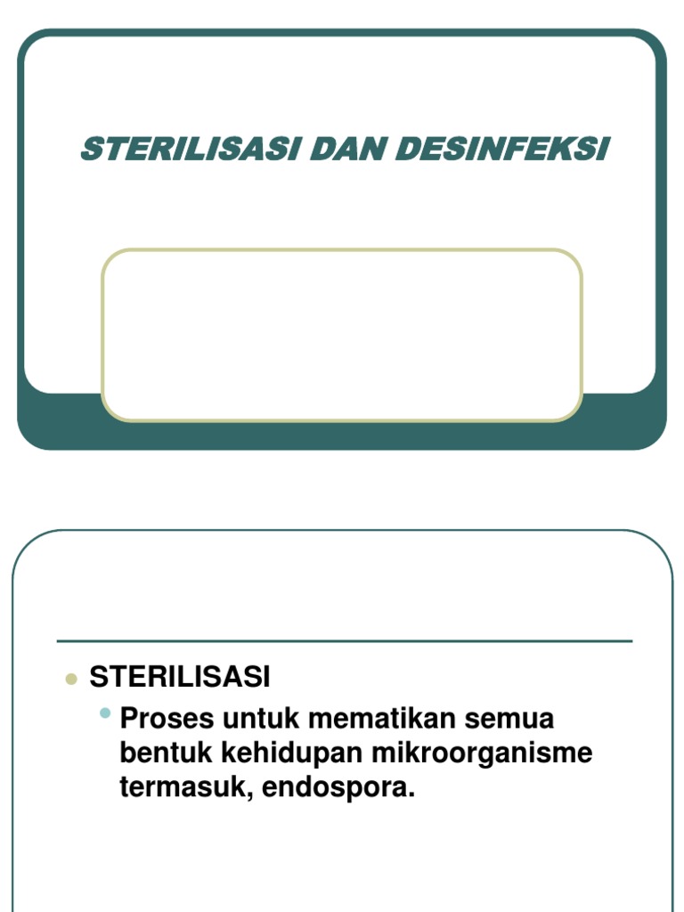 4.sterilisasi Dan Desinfeksi | PDF