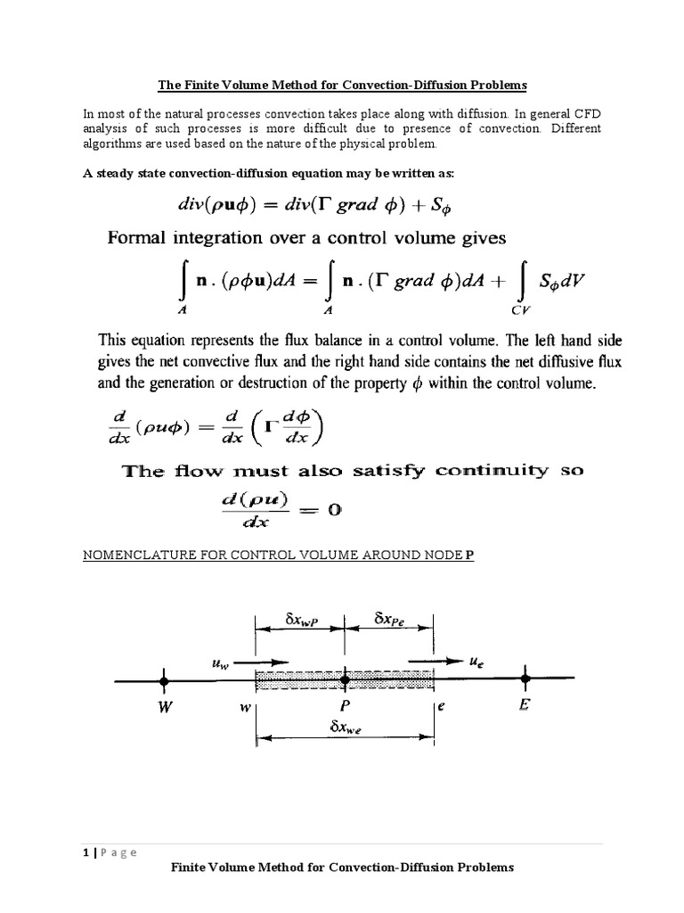 Finite Volume Method for CFD Analysis | PDF