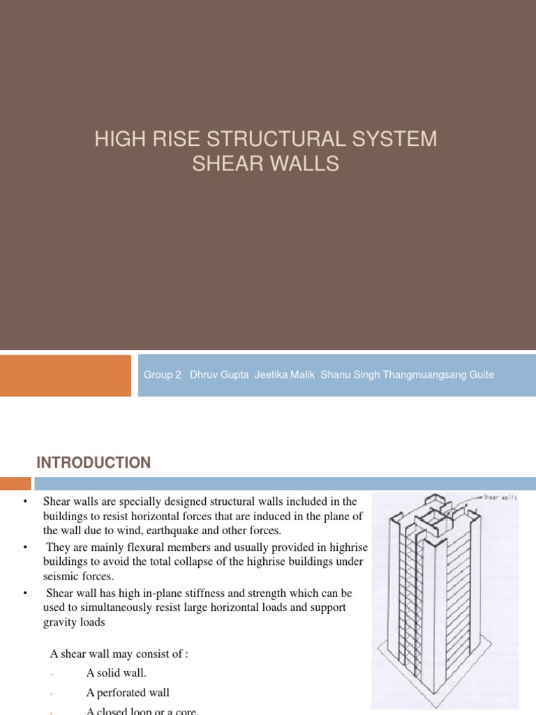 Shear Wall Structures | PDF | Wall | Framing (Construction)